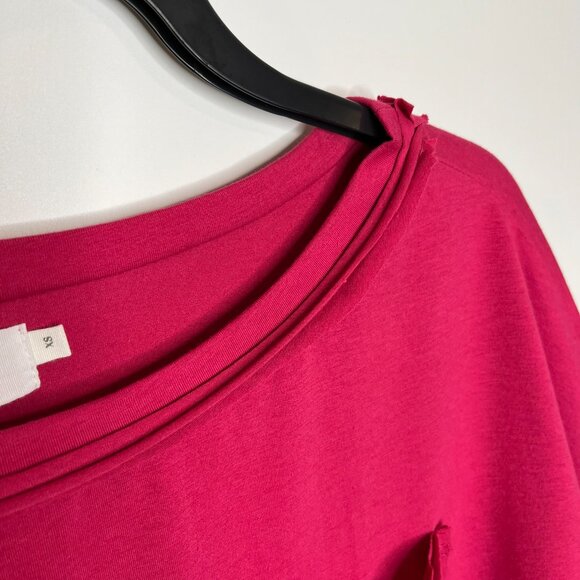 Ashlee by Amaryllis Fuchsia Womens Top Long Sleeve, Size x-small, Relaxed Fit - Picture 5 of 11